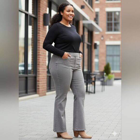 Issac Mizrahi Gray Pants - Picture 1 of 9